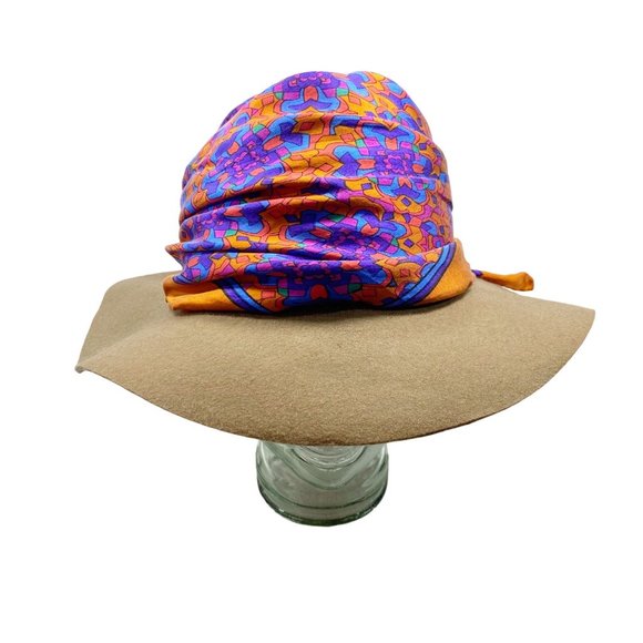 Custom Brown Wool Wide Brim Hat OS main image 2